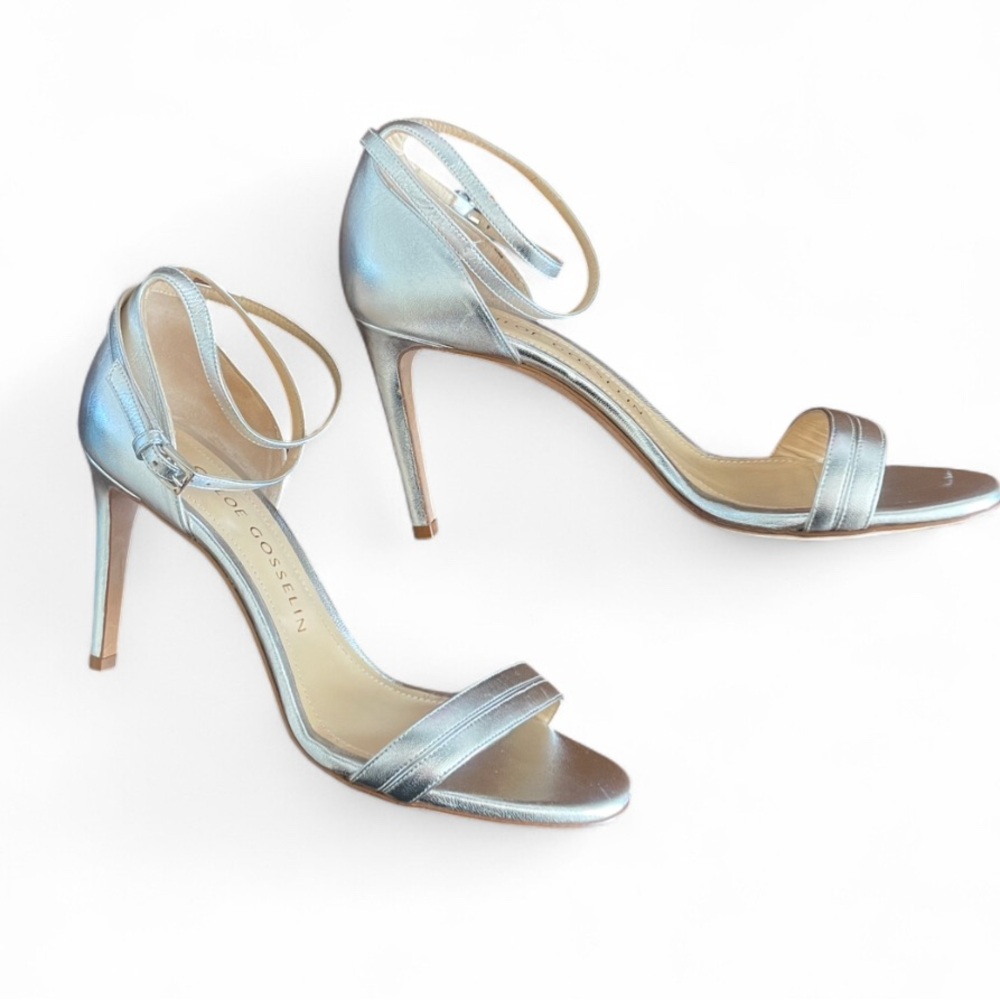 Chloe Gosselin‎ Champagne Ankle Strap Heels
